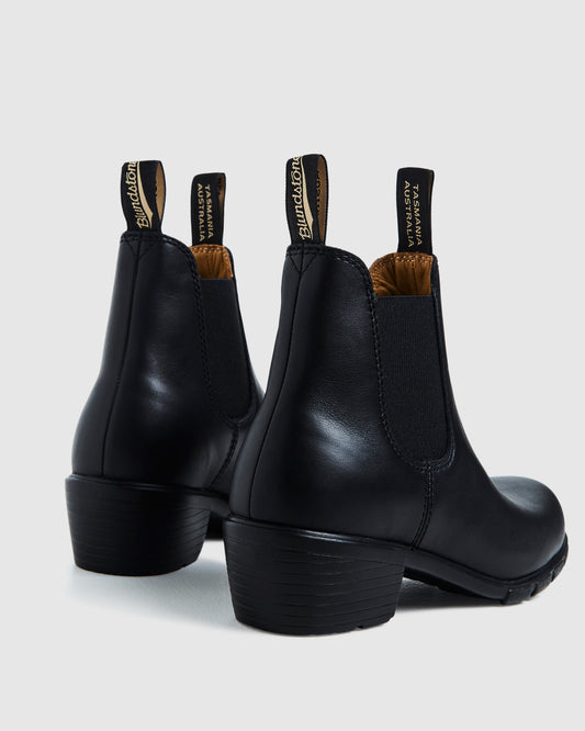 1671 Heeled Leather Boots Black BLACK