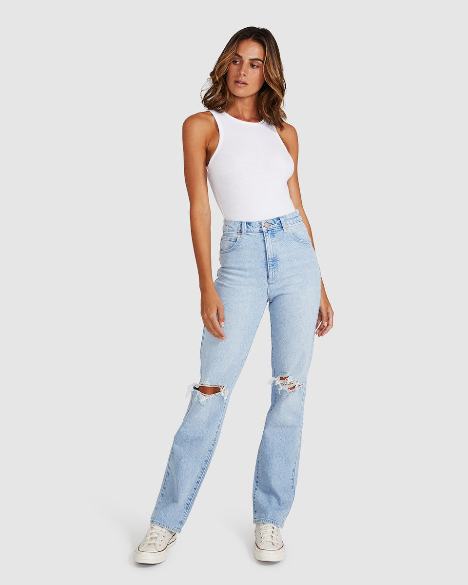 94 High Straight Jeans Gina Ripped Blue