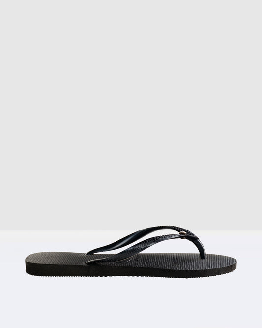 Slim Crystal Thongs BLACK