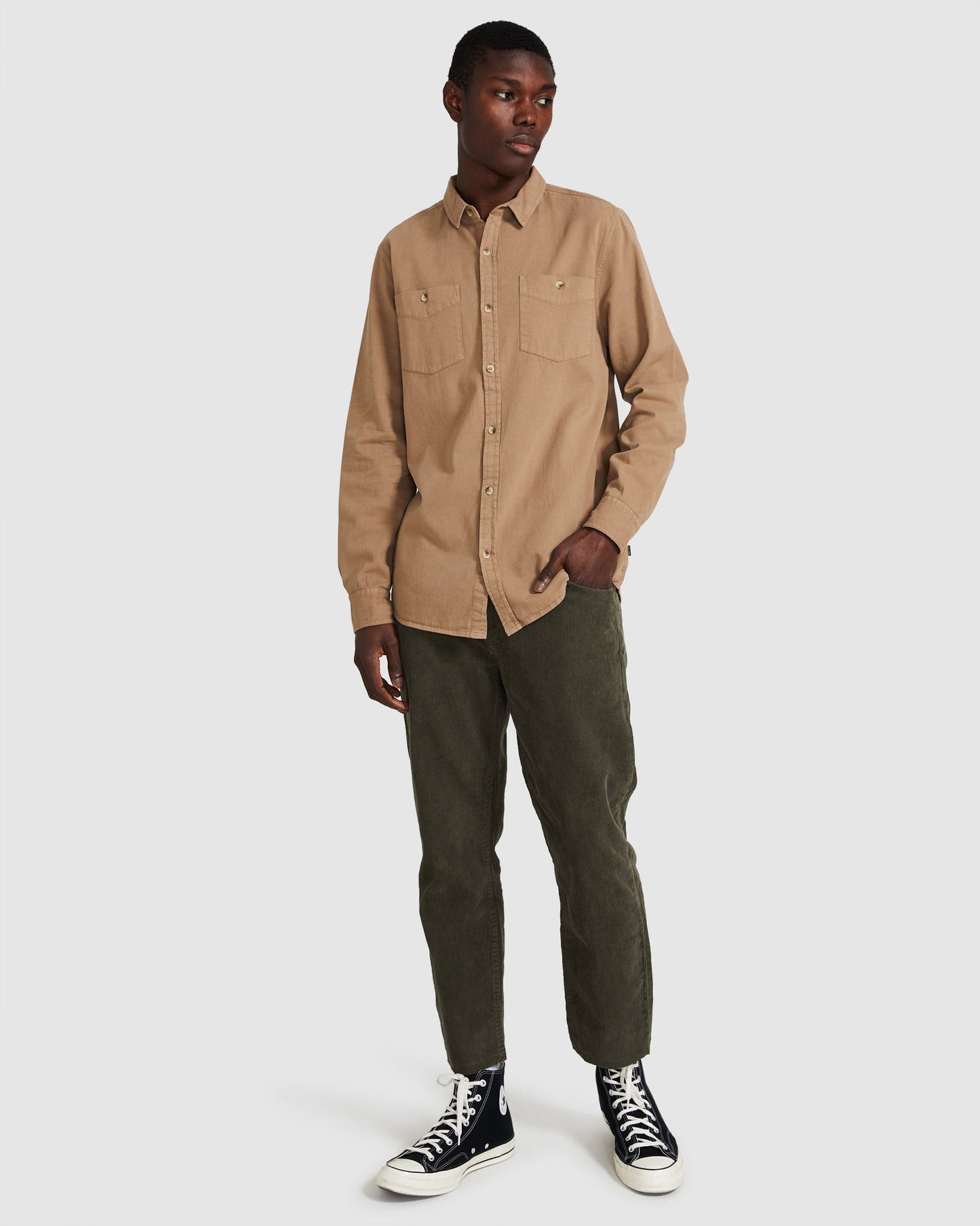 Men At Work Drill Shirt Sand