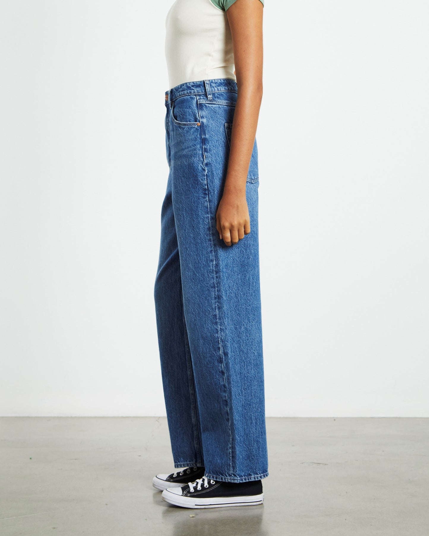 Bella Baggy Jeans Blue Flower