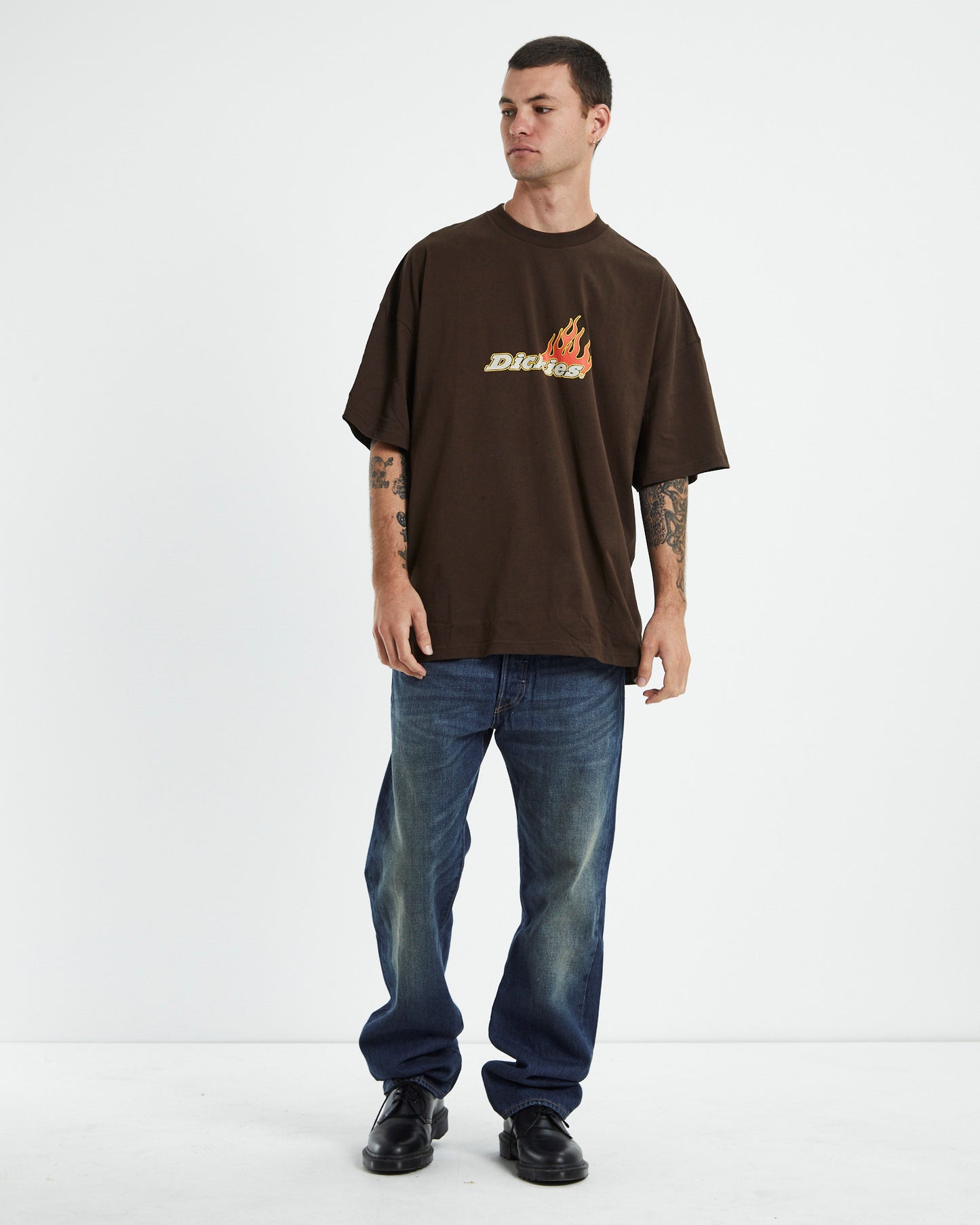 Flames 330 Short Sleeve T-Shirt Brown