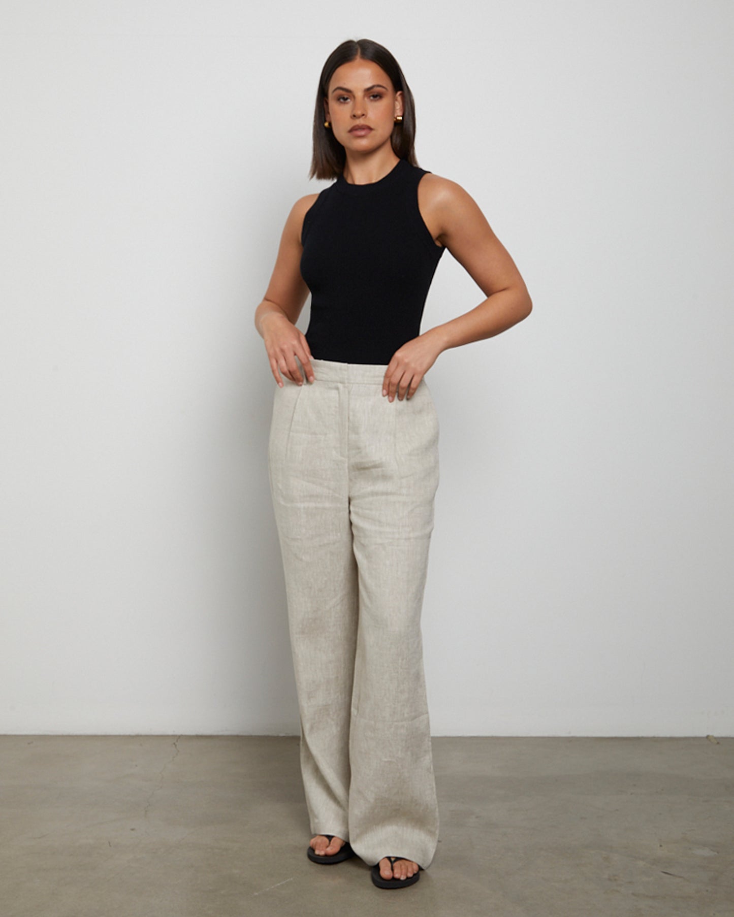 Luxe Knitted Tank Top in Black