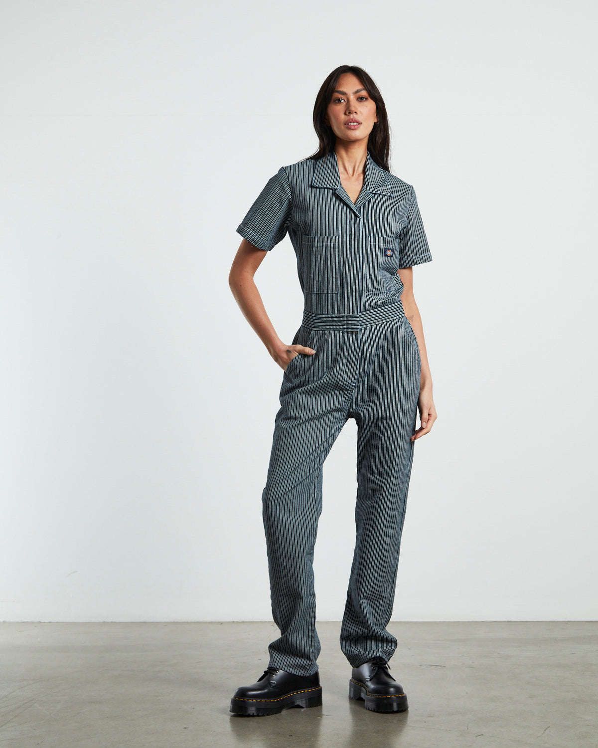 Smithville Denim Jumpsuit Hickory Stripe ASSORTED