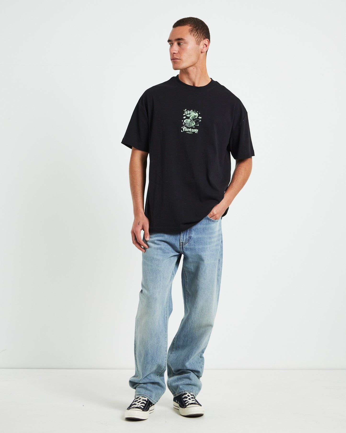 Fantasy Short Sleeve T-Shirt in Black
