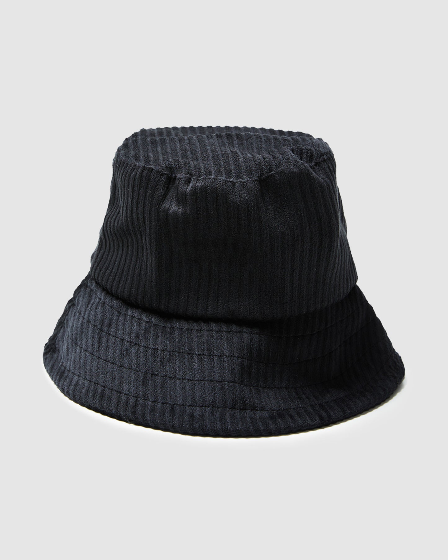 Jaynee Jumbo Cord Bucket Hat Black