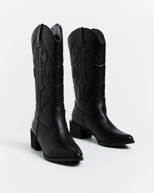 Ranger Cowboy Boot in Black BLACK