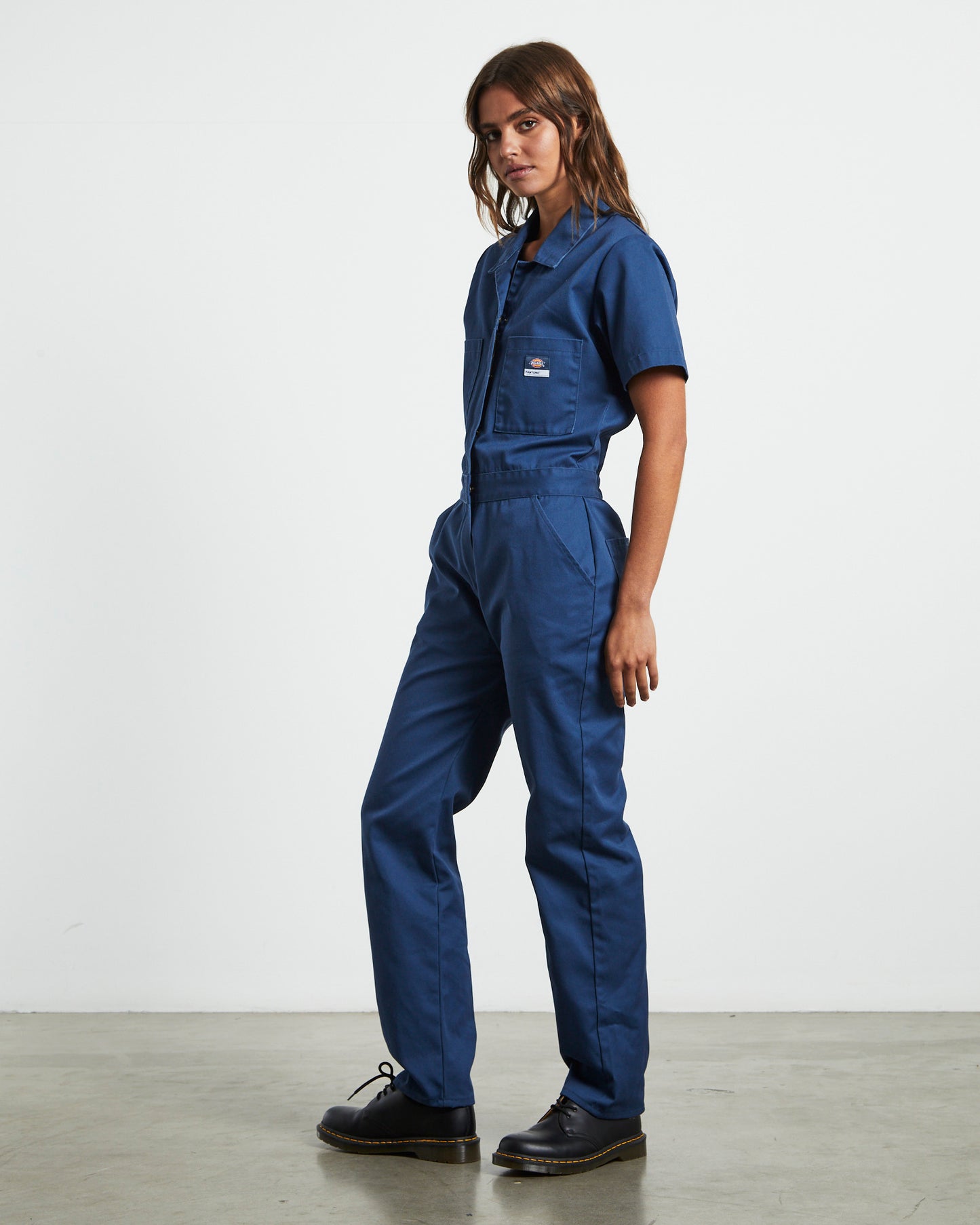 Smithville Short Sleeve Coveralls in Dark Denim