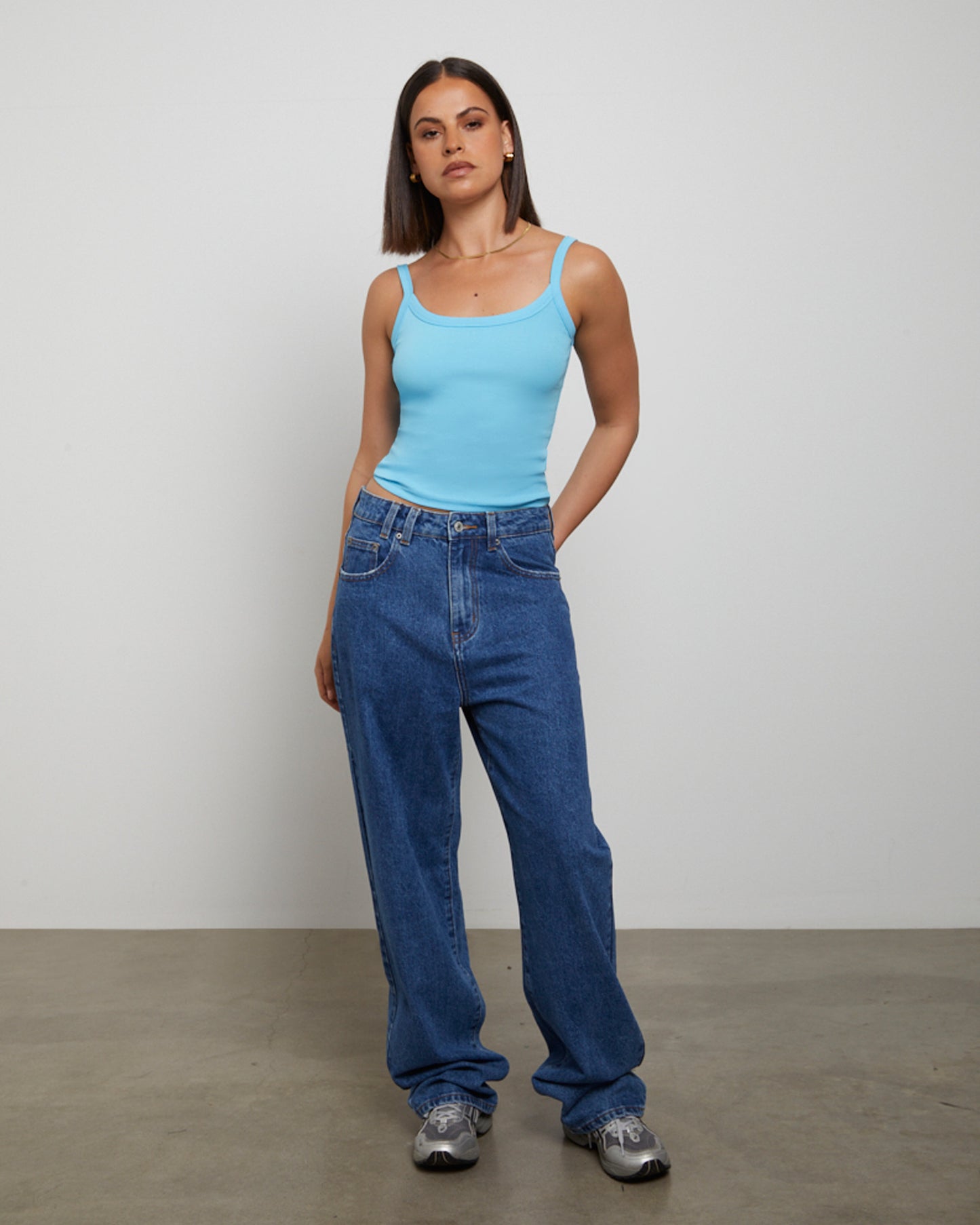 Tank Top in Azure Blue