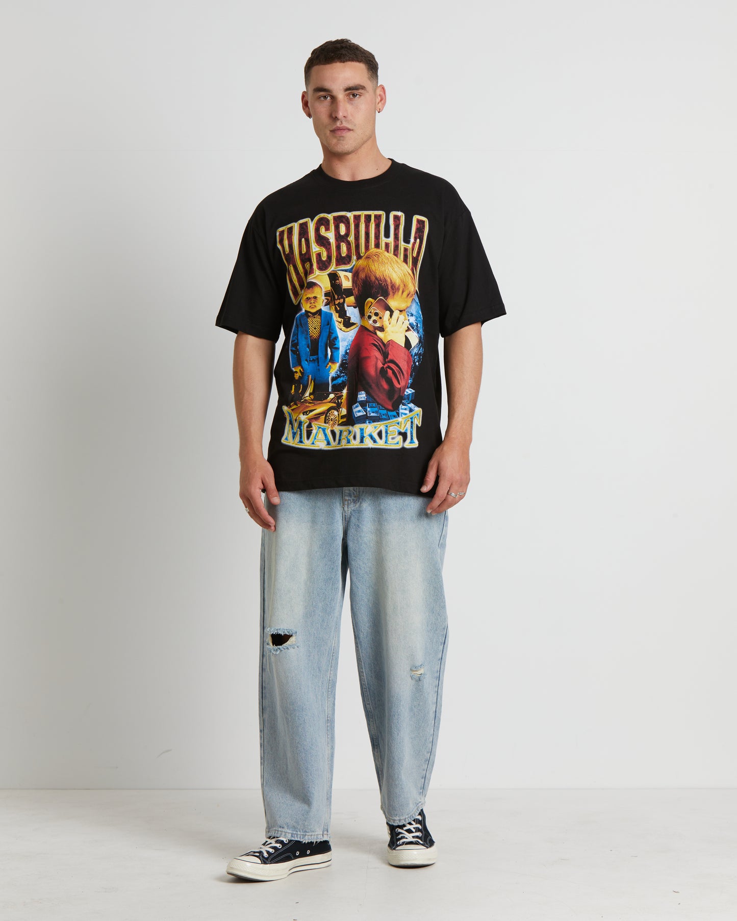 Hasbulla Rap Short Sleeve T-Shirt in Black