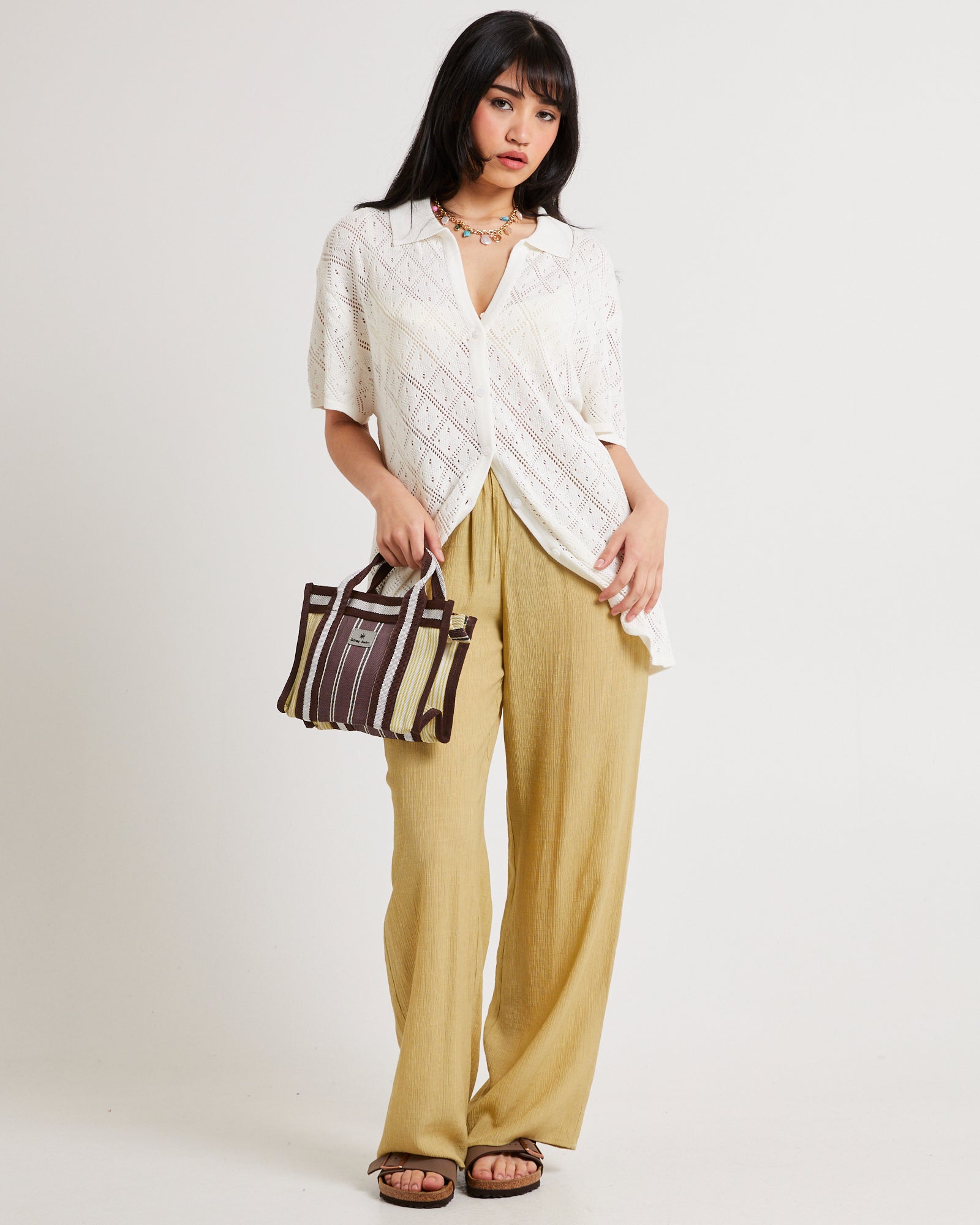 Lexi Crochet Shirt White – General Pants Co.