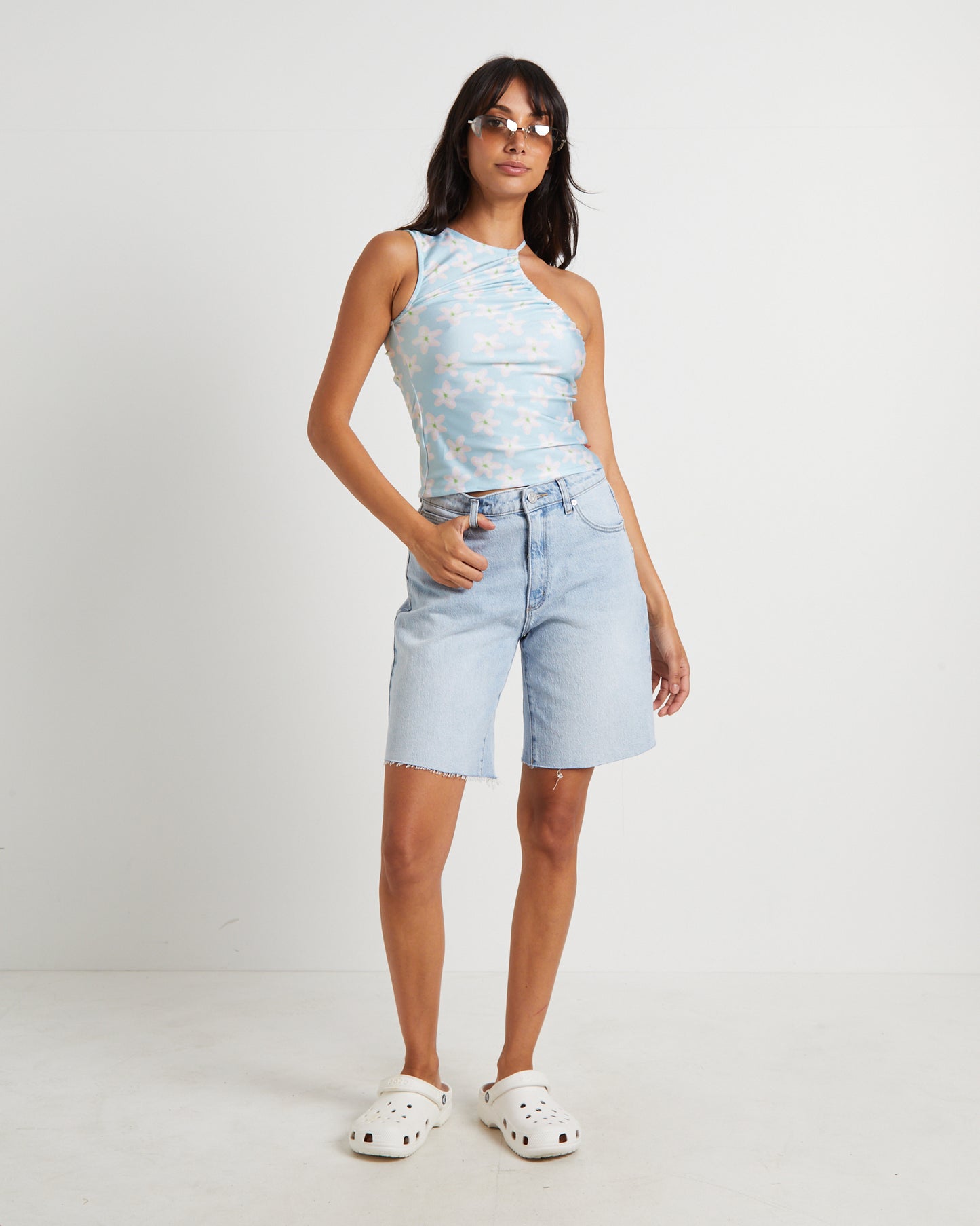 Ponju Pots Top in Malibu Blue