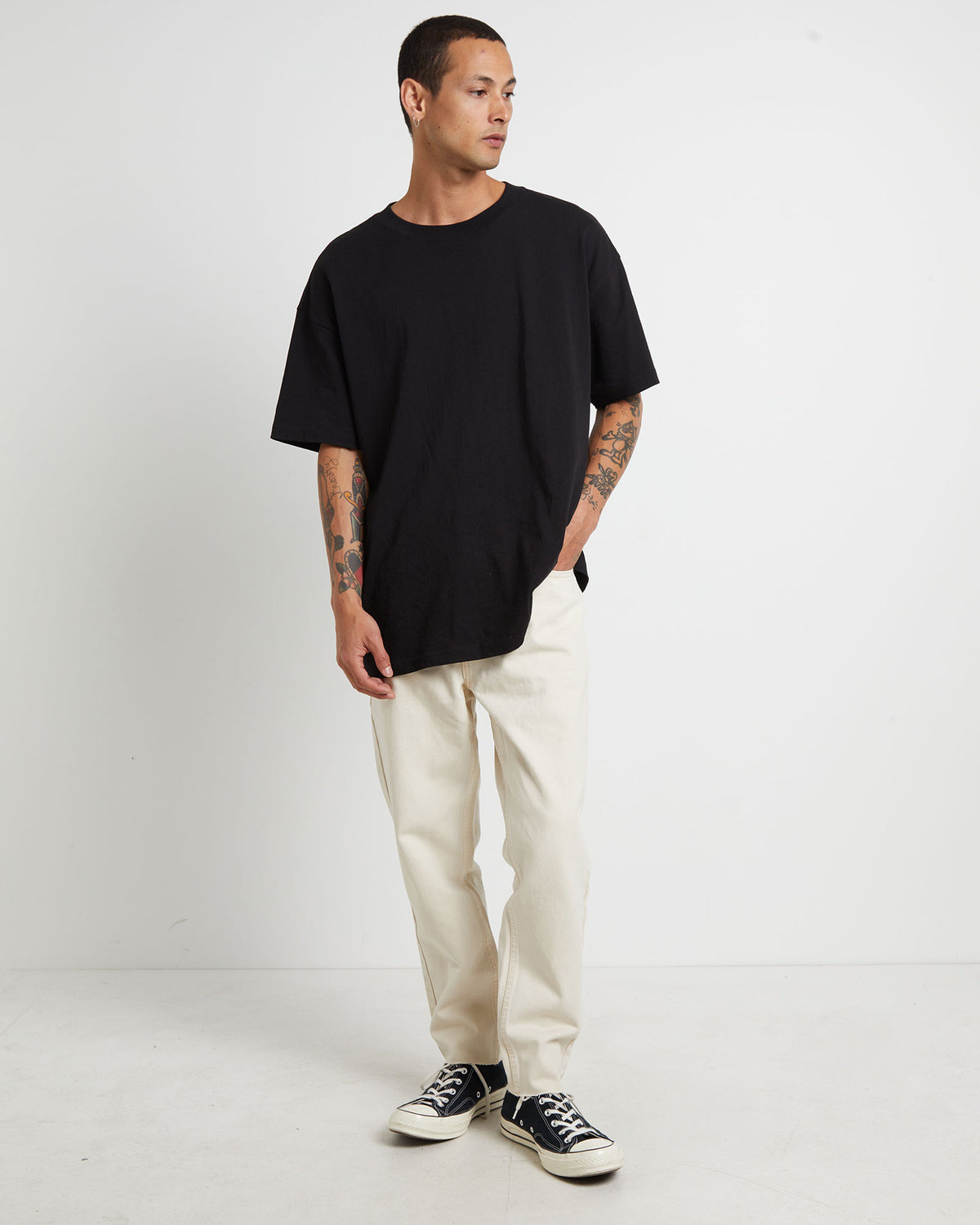 Switch Denim Jeans in Washed Bone NATURAL