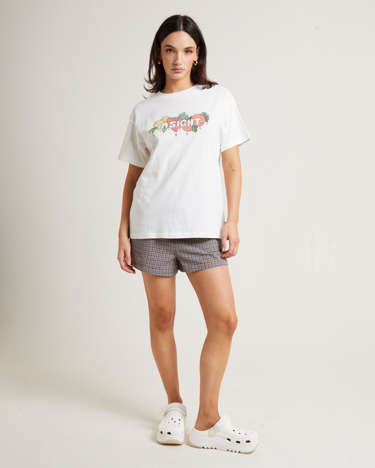 Tutti Frutti Boyfriend T-Shirt in Vintage White