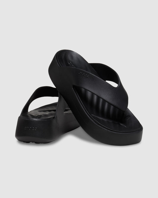 Getaway Platform Flip Flops in Black BLACK