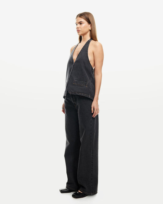 Hills Halter Top CHARCOAL
