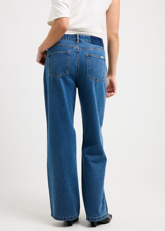 Misty High & Wide Denim Jeans MOODY BLUE