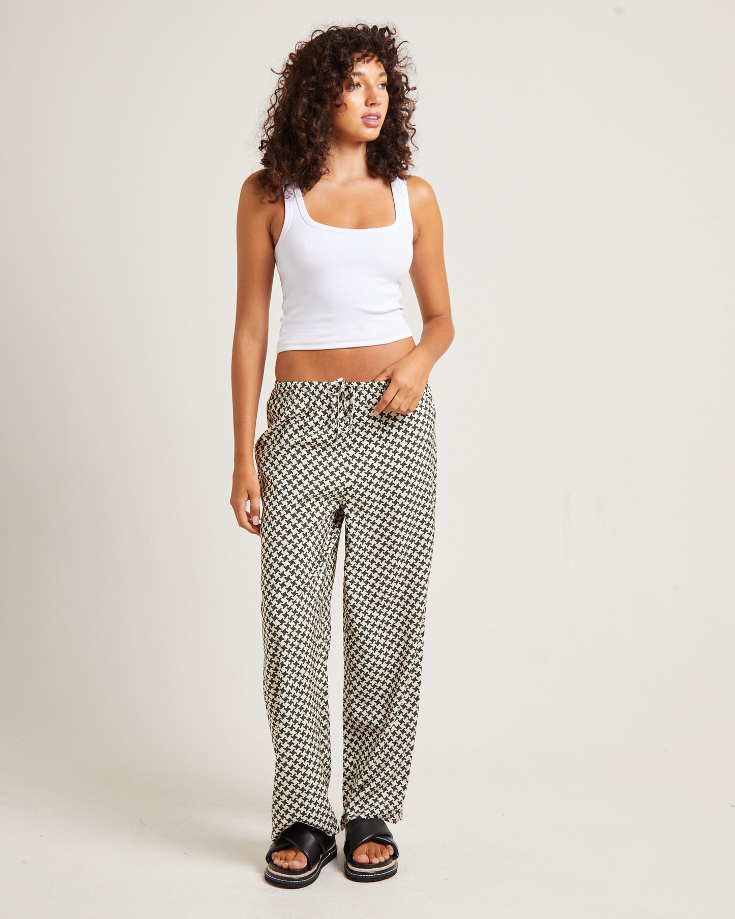 Minnie Crepe Pants Olive