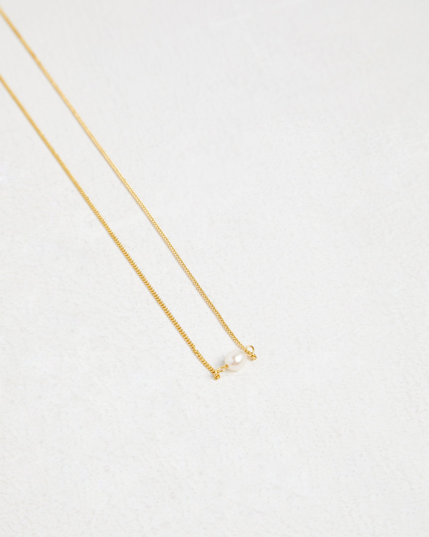 14K Gold Freshwater Pearl Drop Necklace