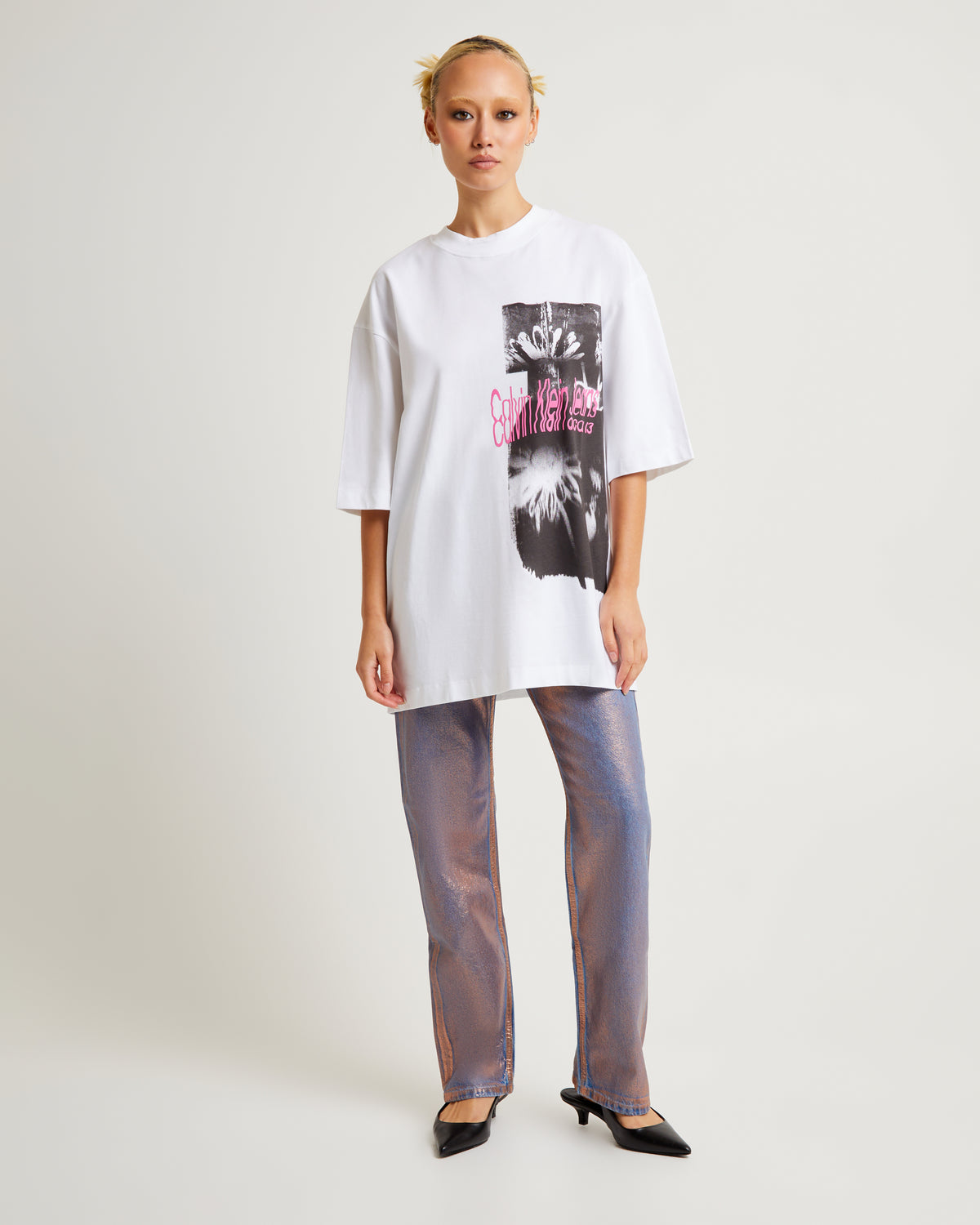 Graphic Tee Disrupted Floral