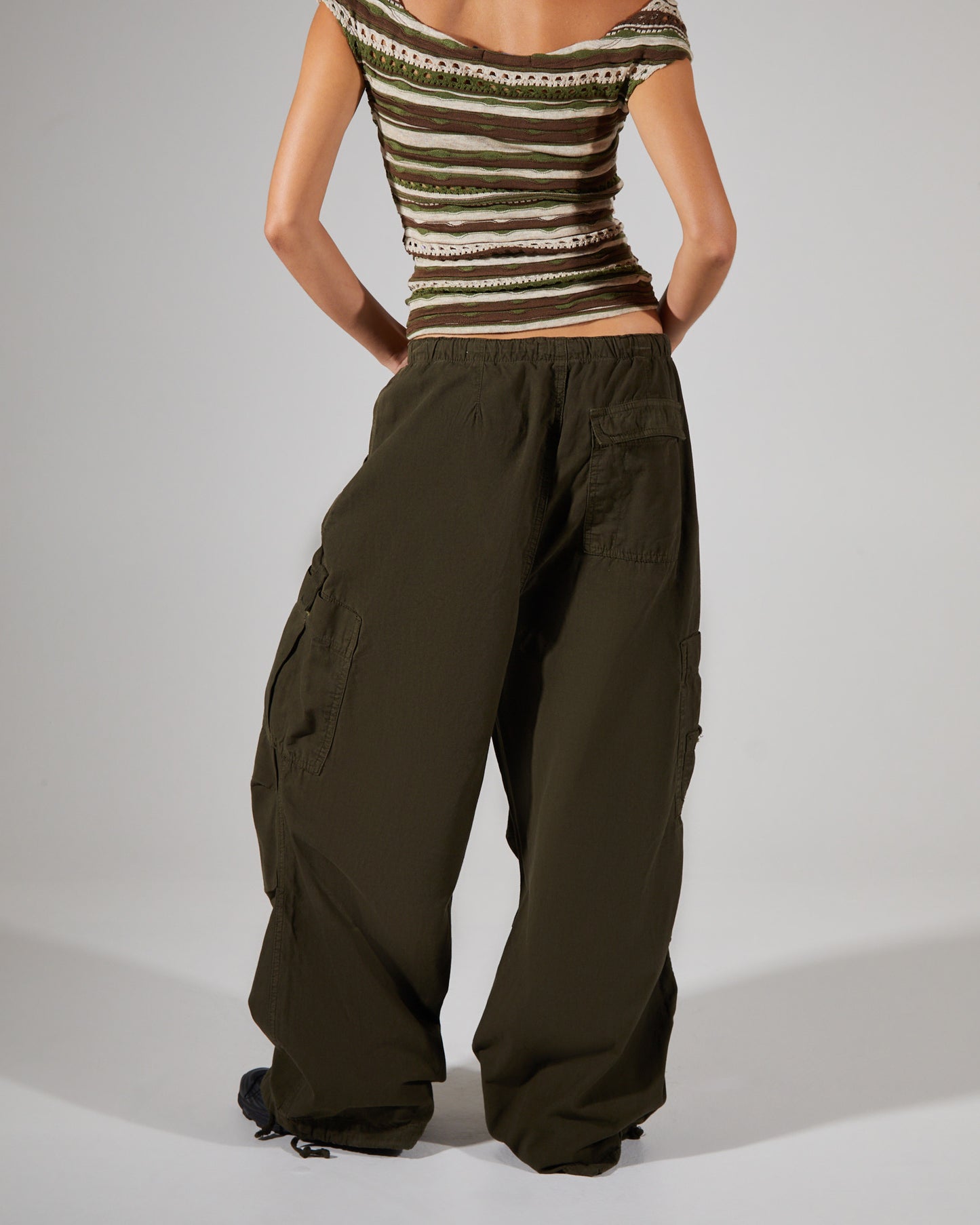 Parachute Cargo Pants Khaki