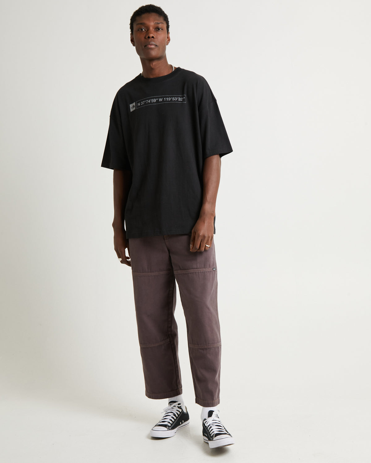 Coordinates Box Fit Short Sleeve T-Shirt Black BLACK
