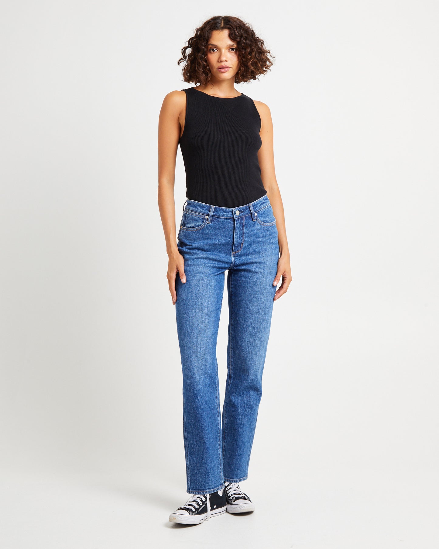 Mid Tori Slim Straight Denim Jeans  5 Year Fade