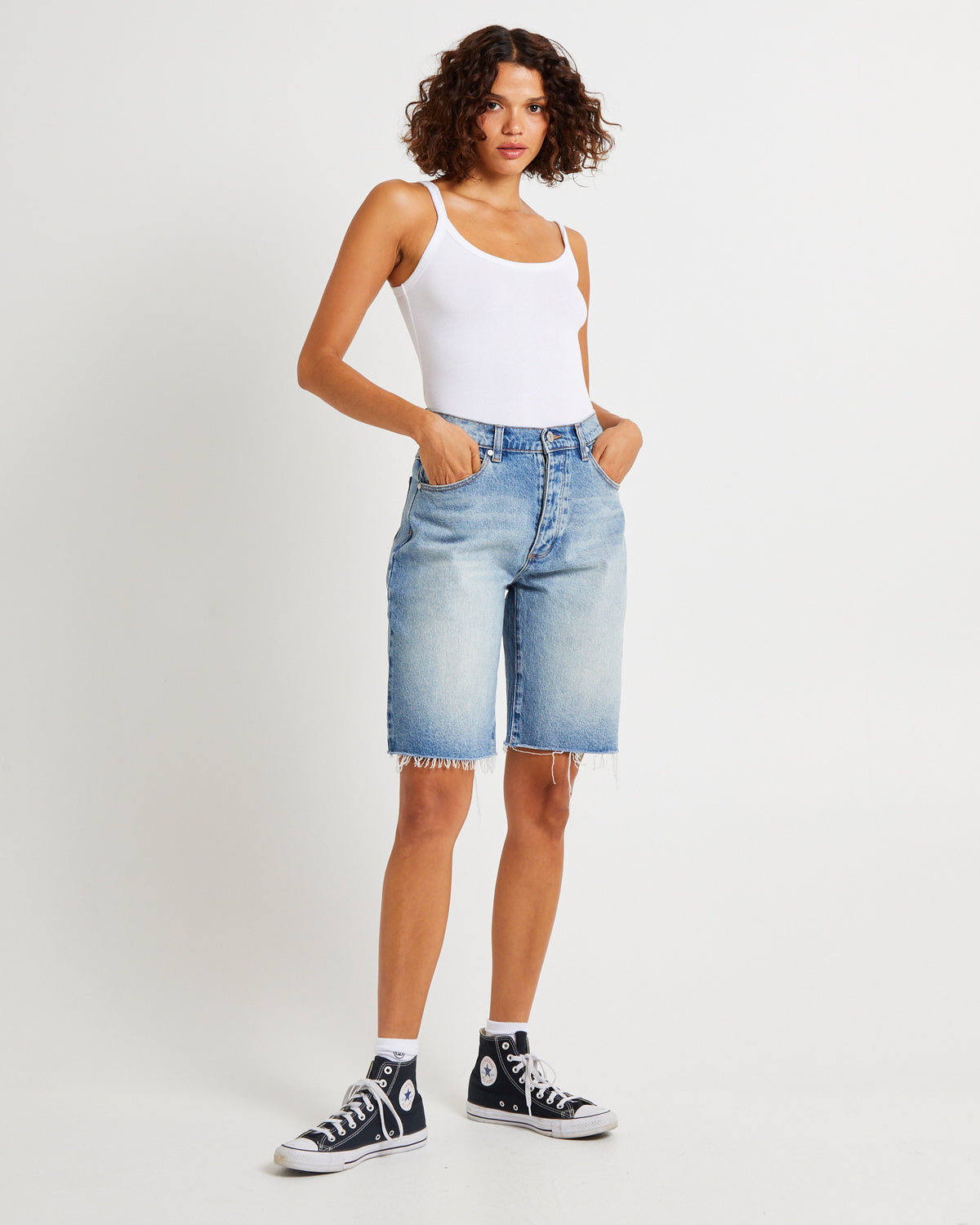 95 Baggy Denim Jorts Lula Recycled MID VINTAGE BLUE