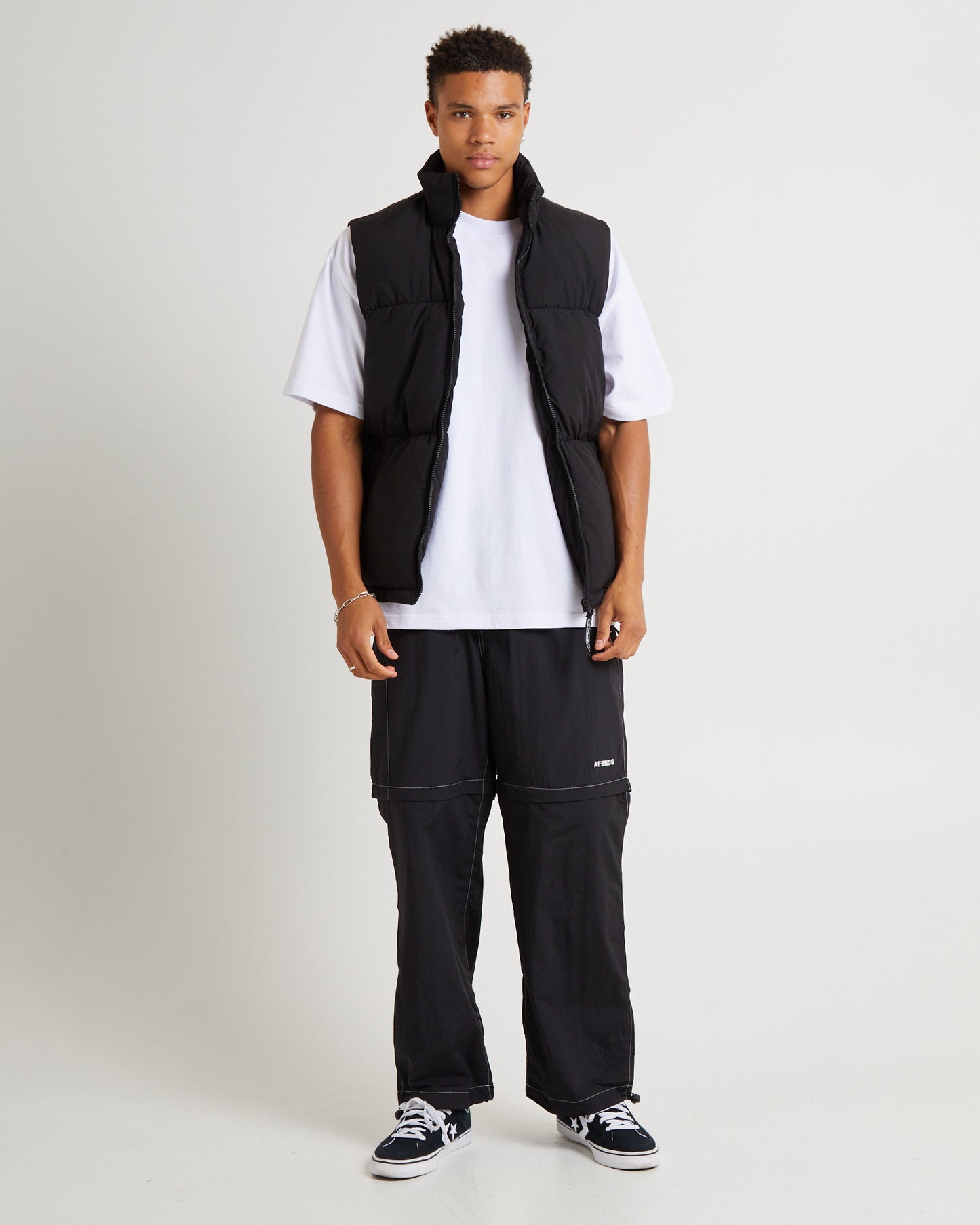Valley Recycled Zip Off Spray Pants Black