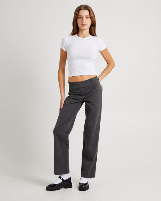 Jaylee Low Rise Pants CHARCOAL