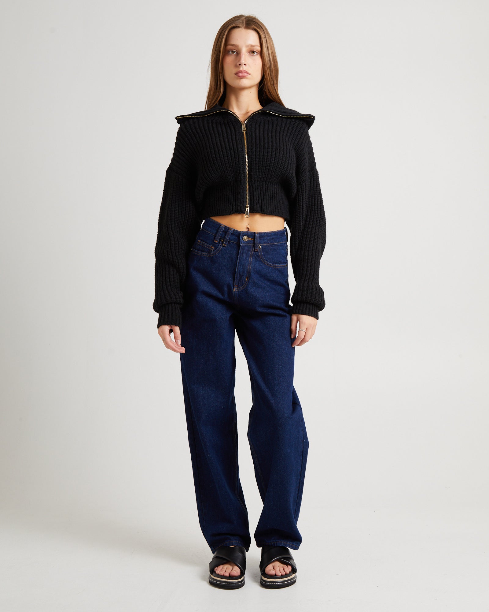 Simmy Double Zip Knit Top – General Pants