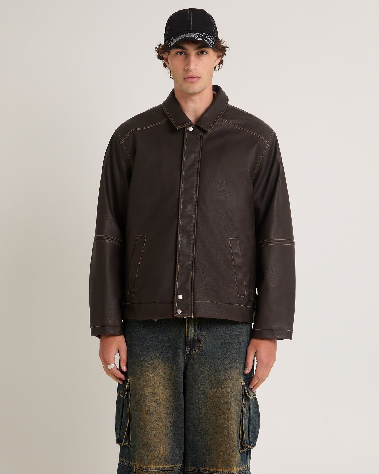 Corp PU Leather Jacket