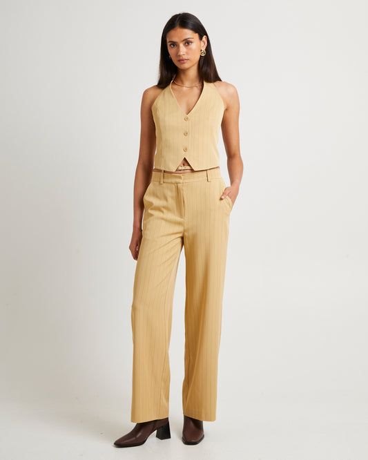 Vera Tailored Pant BUTTERCUP STRIPE