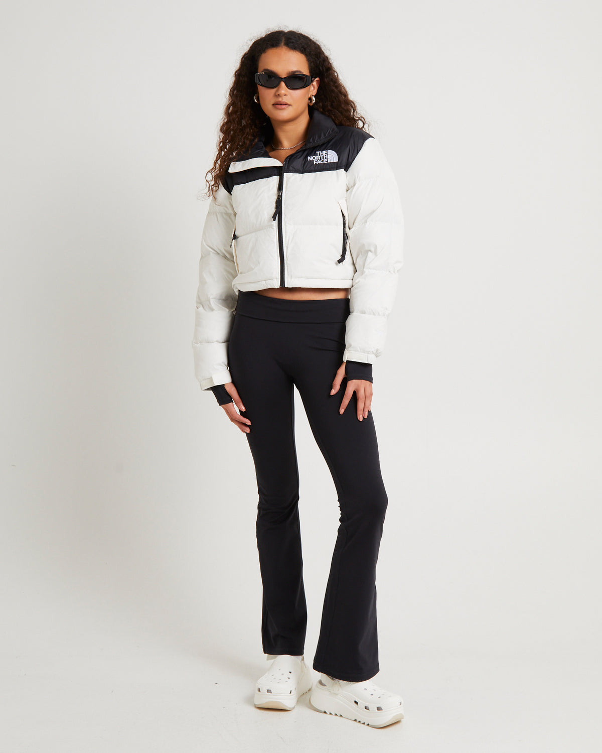 Women's Nuptse Short Jacket GARDENIA WHITE