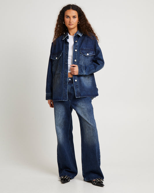 Baker Denim Over Shirt DIRTY BLUE TINT