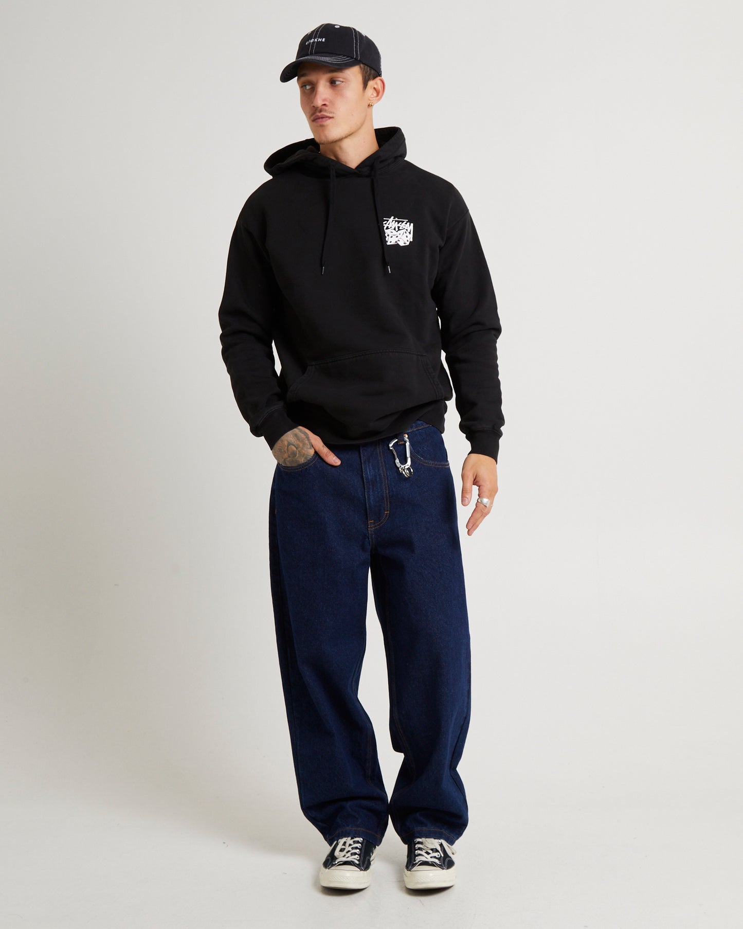 Pair Of Dice Fleece Hoodie Washed White