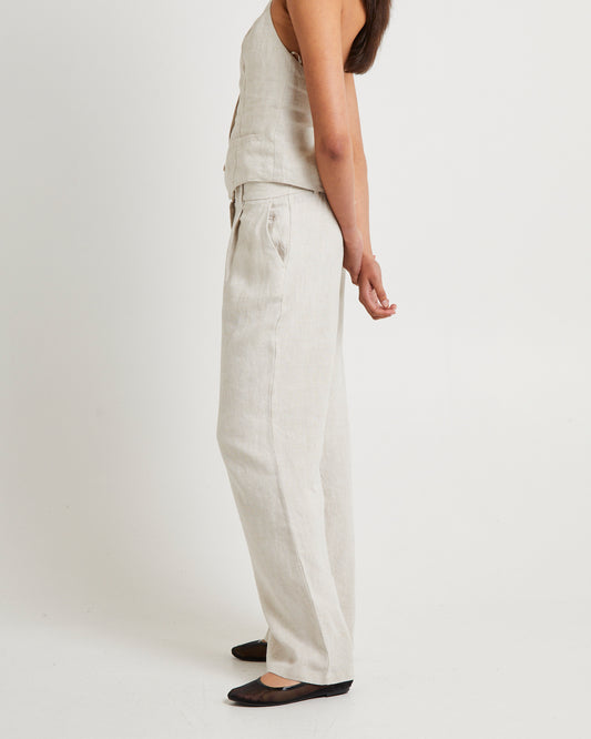 Jemimah Linen Trousers OAT MARLE