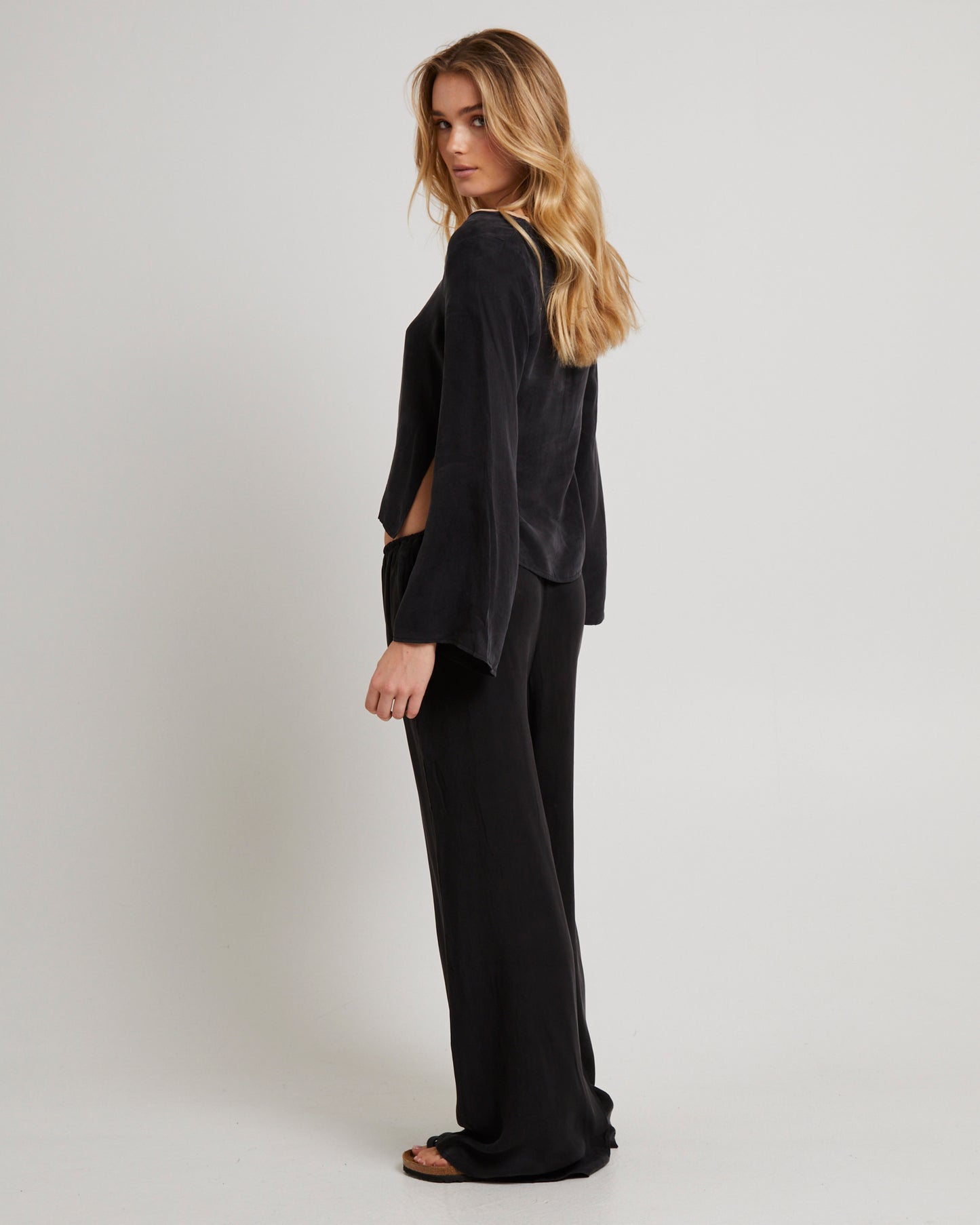 Contrast Tie Top