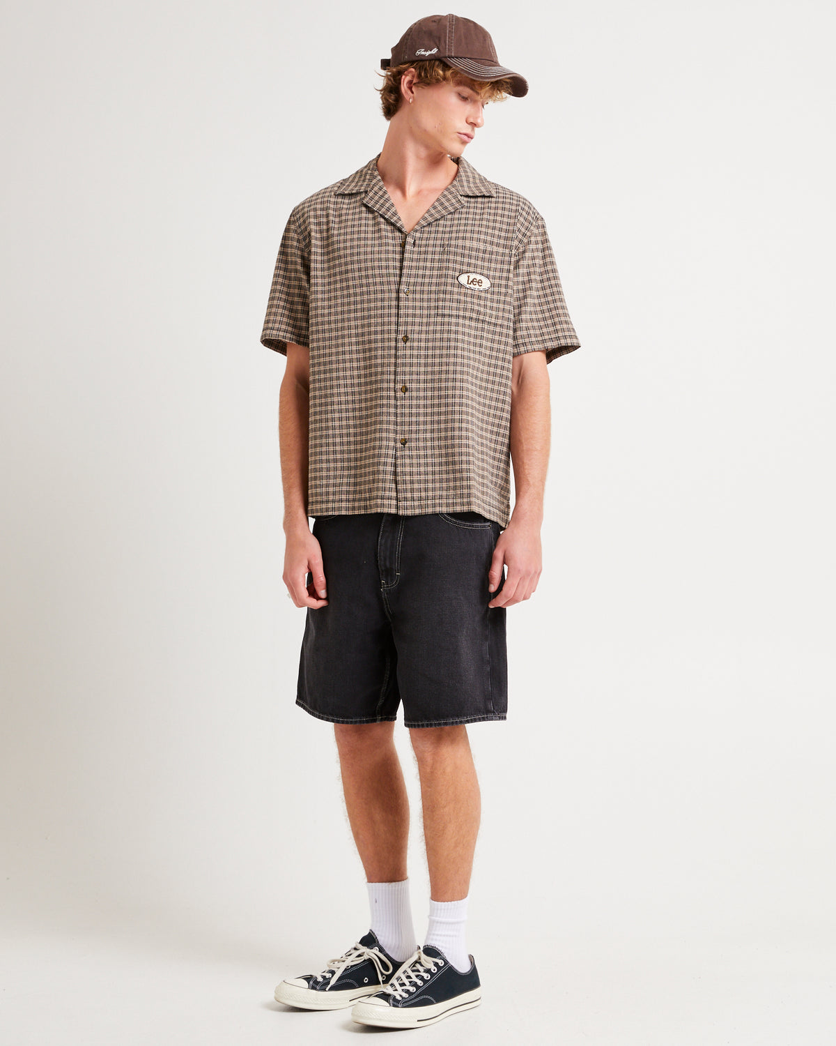 Holiday Shirt Sand Slate Check SLATE CHECK