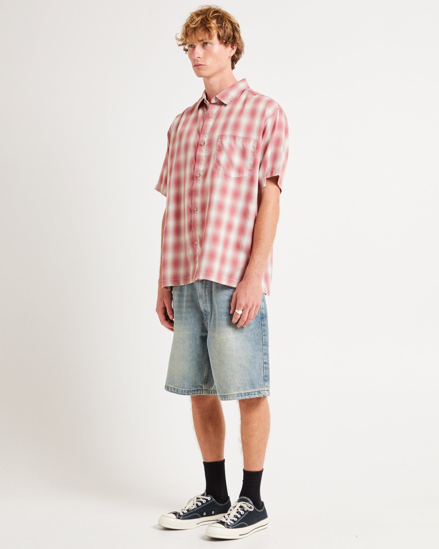 Dazed Ombre Check Short Sleeve Shirt