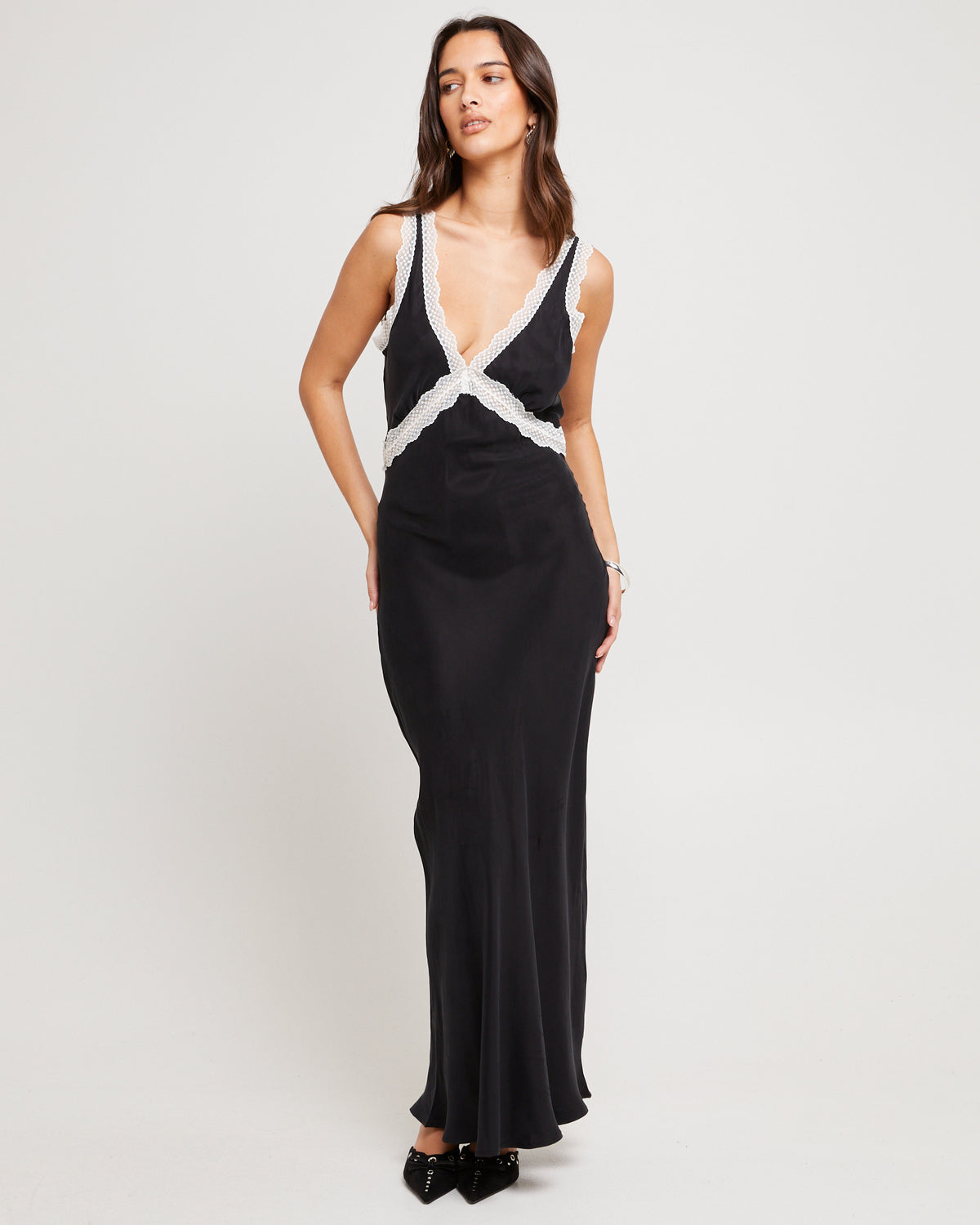 Eleanor Maxi Slip Dress BLACK
