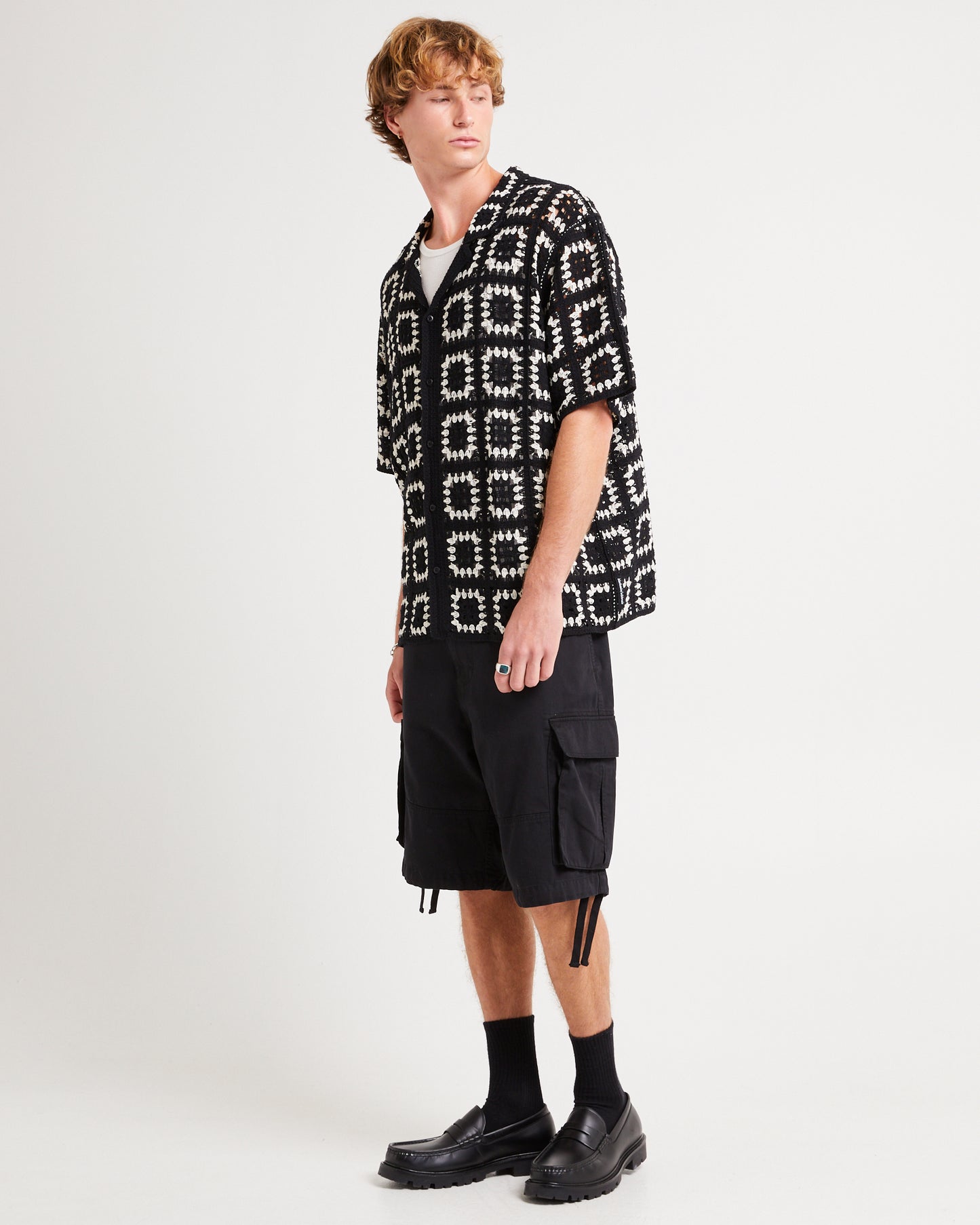 Crochet Short Sleeves Shirt