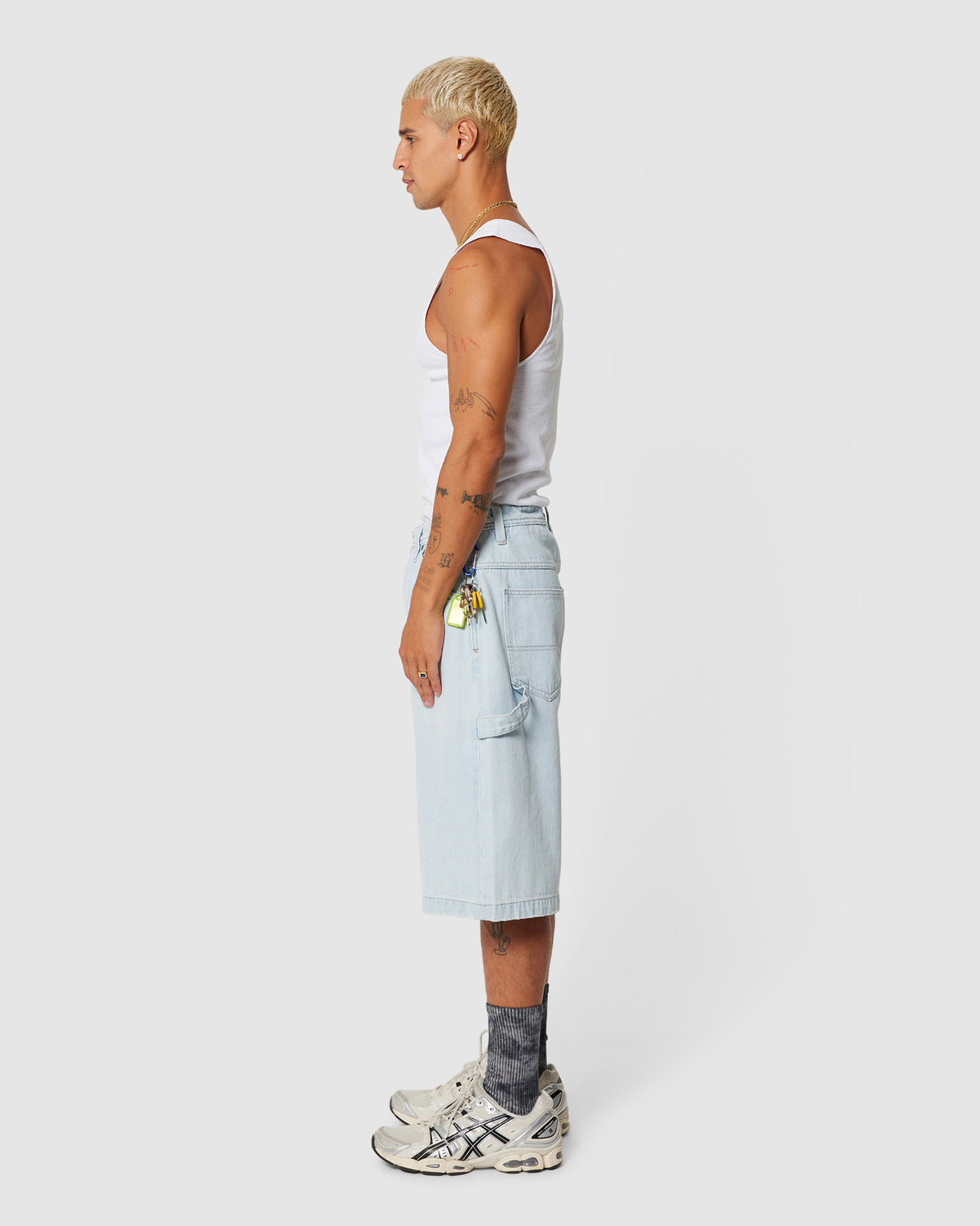 A6 Big Work Denim Shorts Hanks