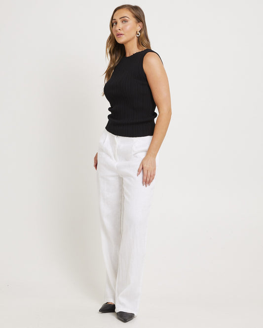 Jemimah Linen Trousers WHITE