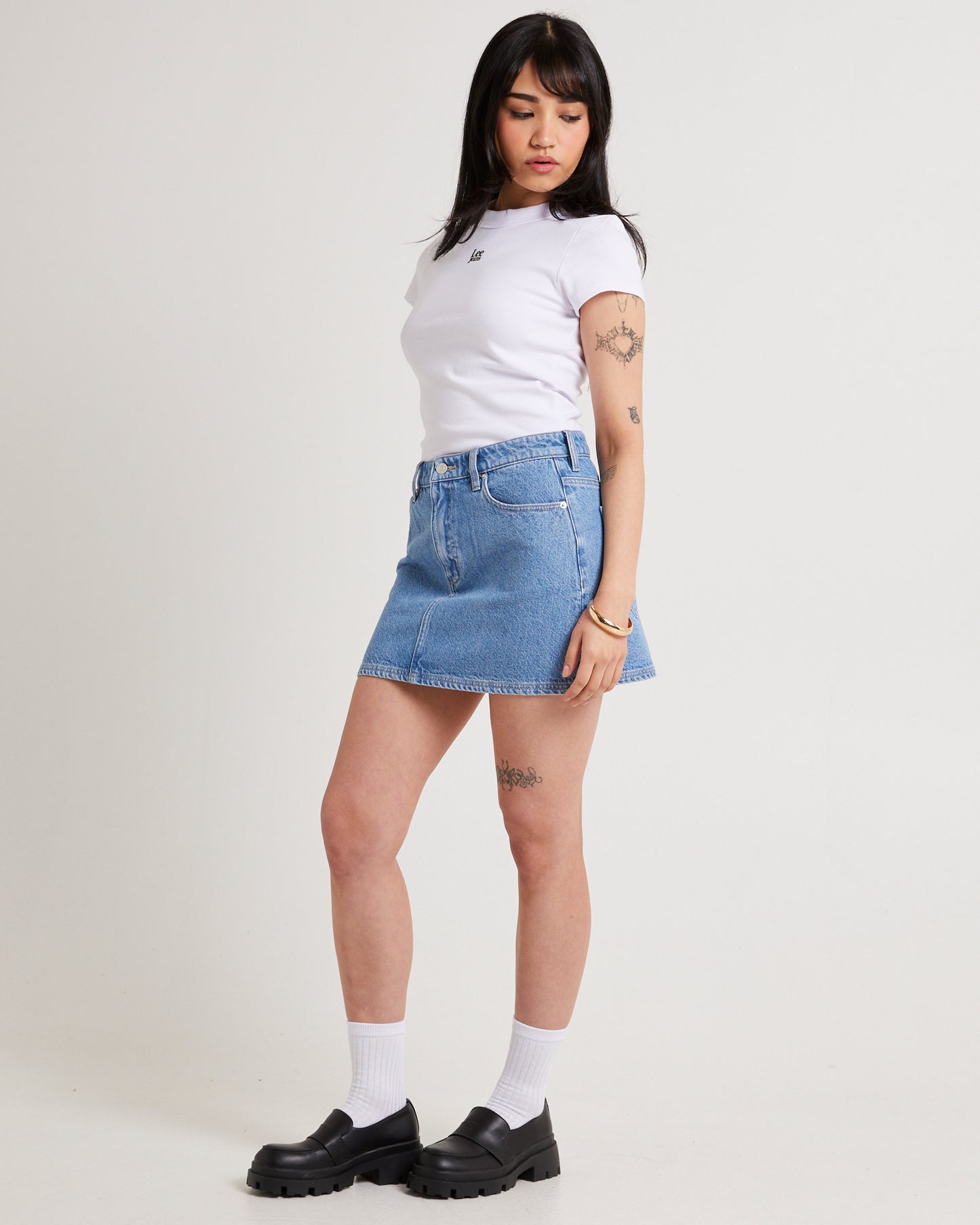 Relaxed Denim Mini Skirt