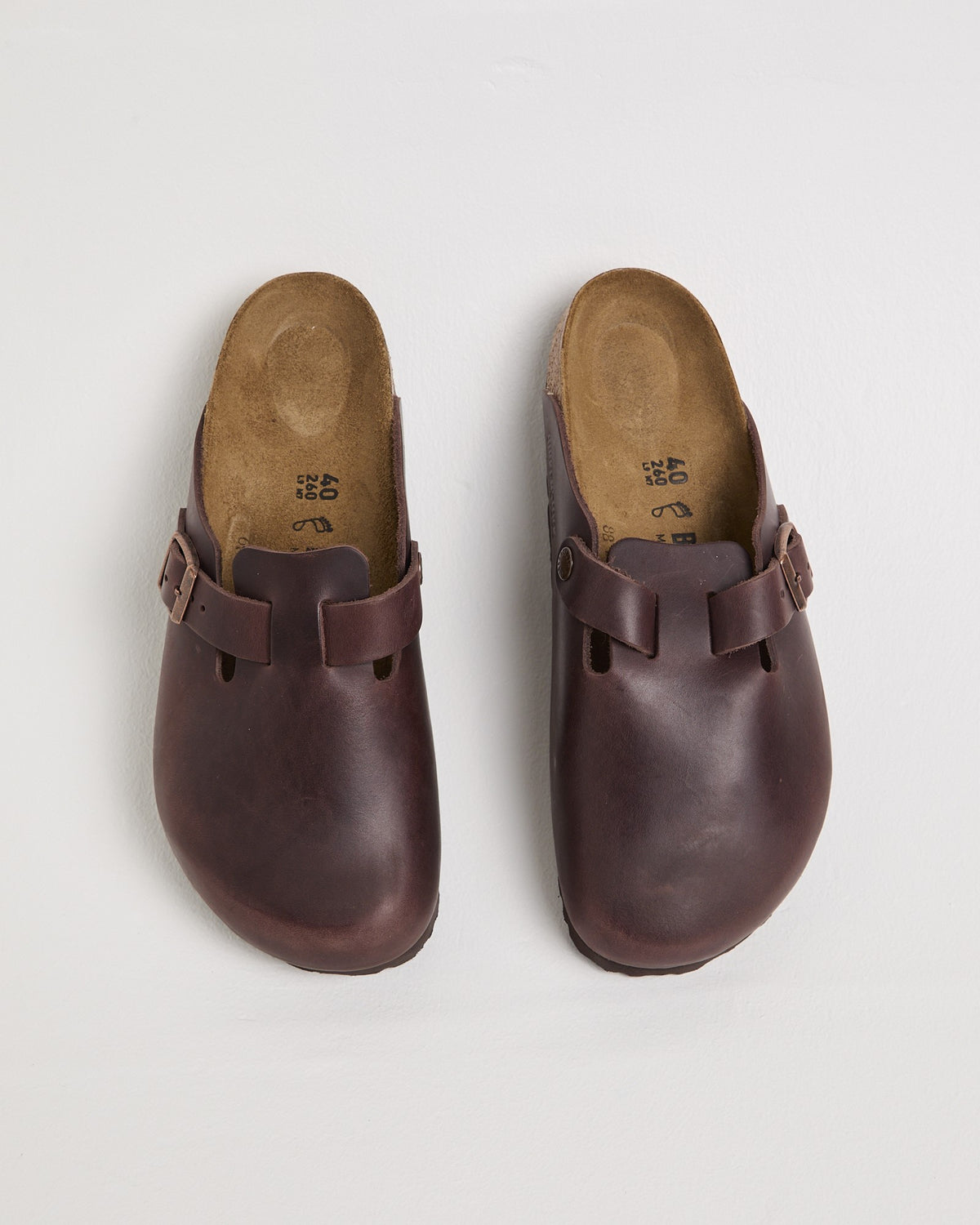 Boston Natural Leather Oiled Clog Habana