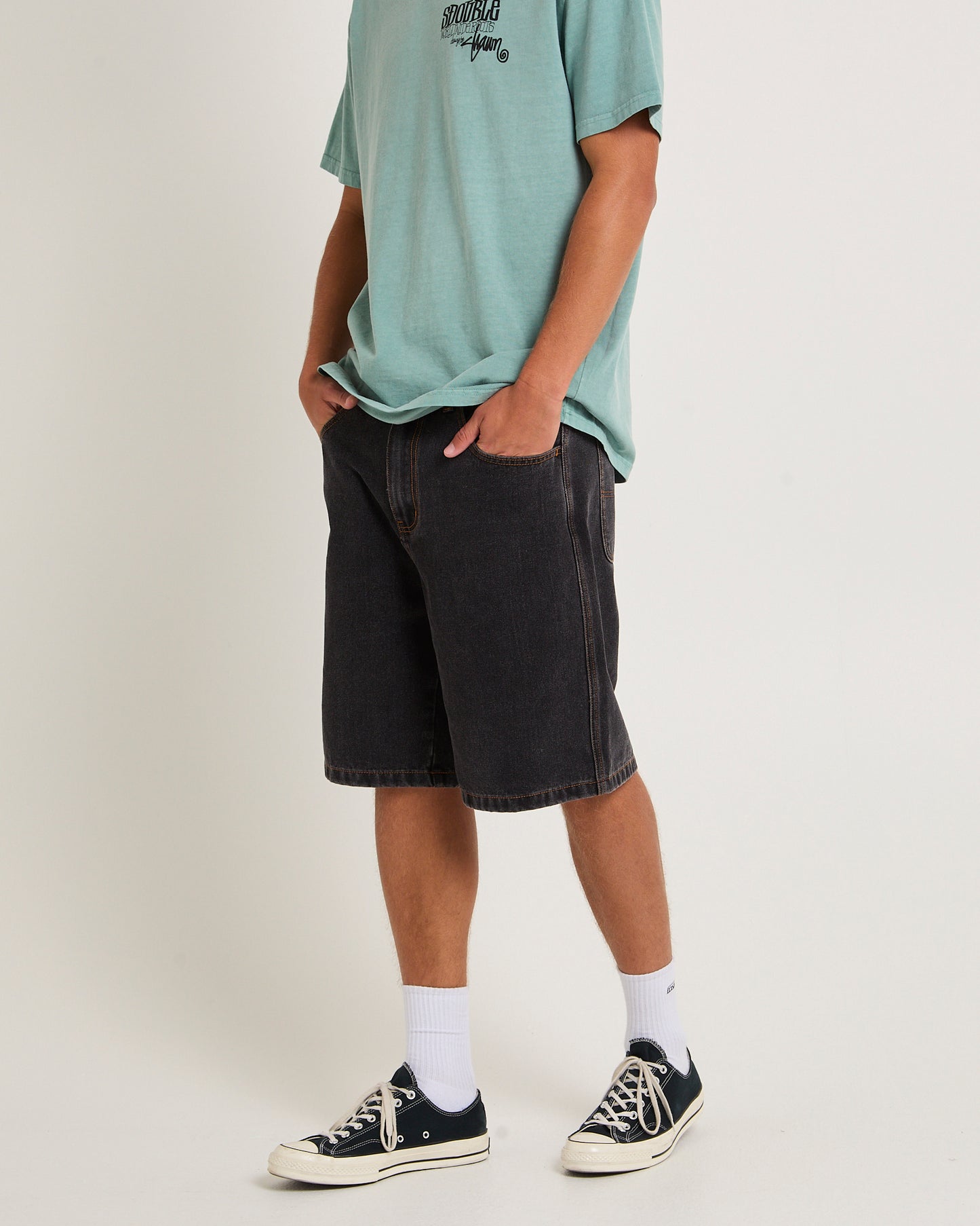 Emb Denim Standard Shorts