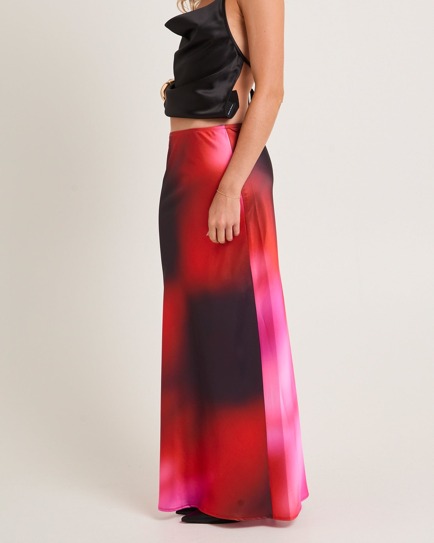 Vila Ombre Slip Maxi Skirt