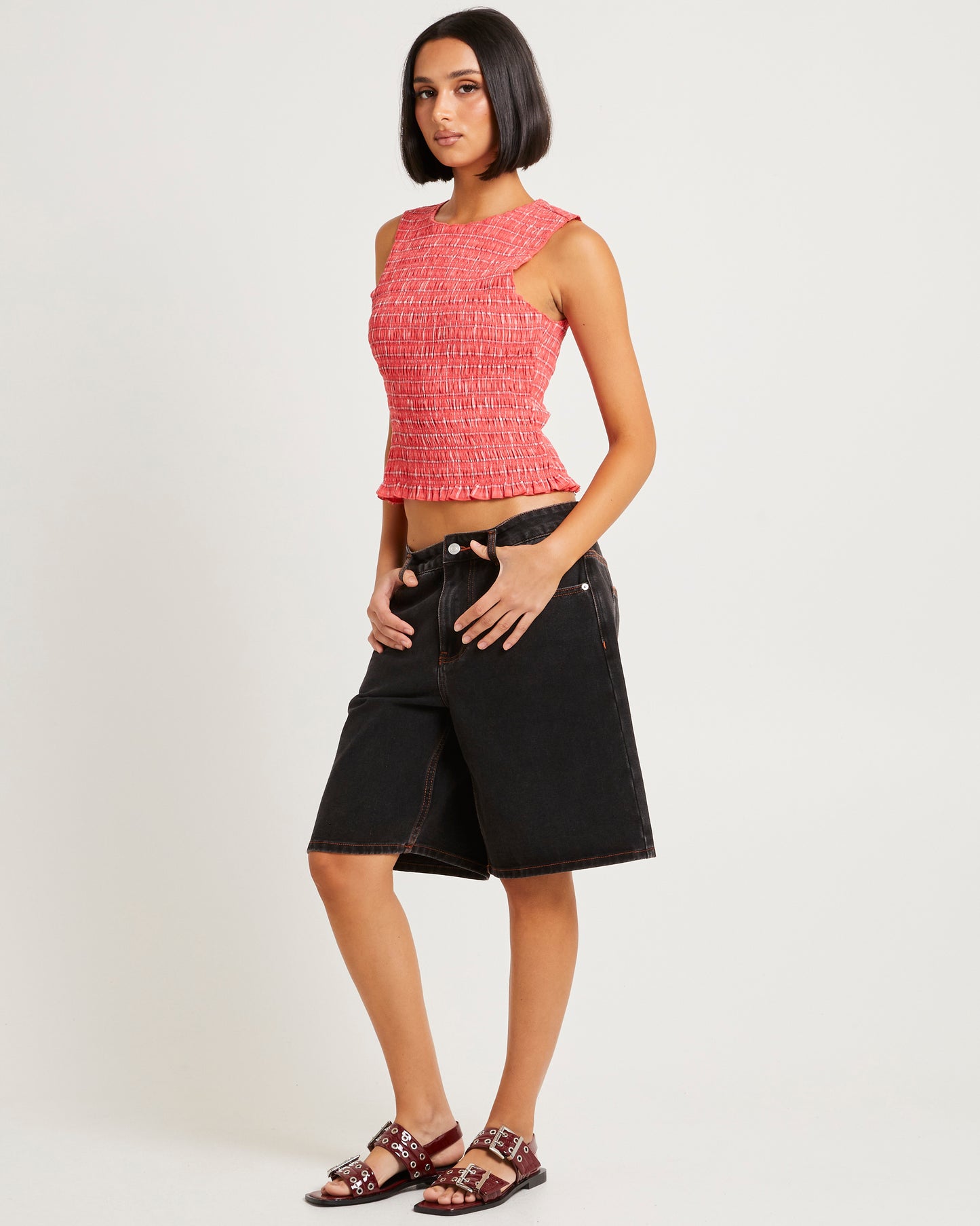 Kourtney Longline Denim Jorts