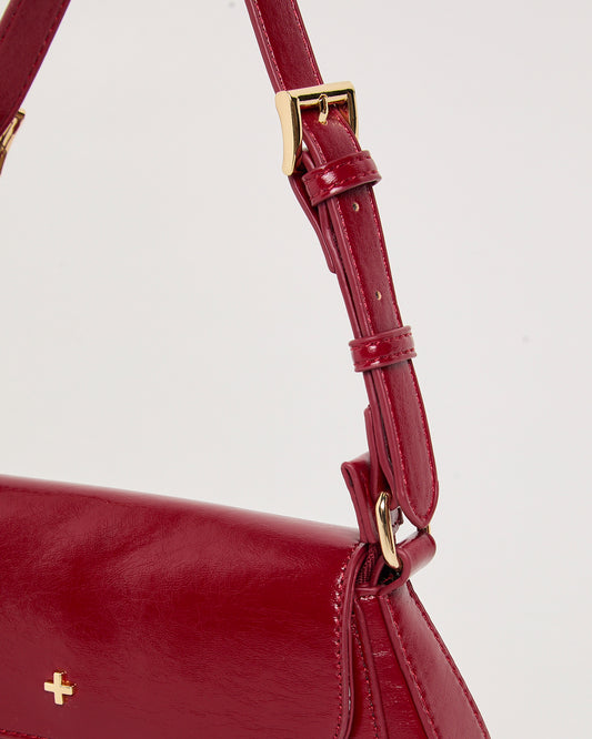 Nikki Shoulder Bag CHERRY CRINKLE/GOLD